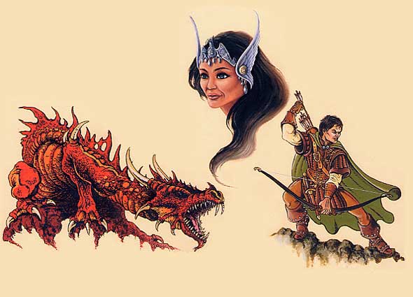 philippe, plual, dessin, dessins, peinture, huile, acrylique, gouache, graphisme, dragon, elfe, archer, fantastique