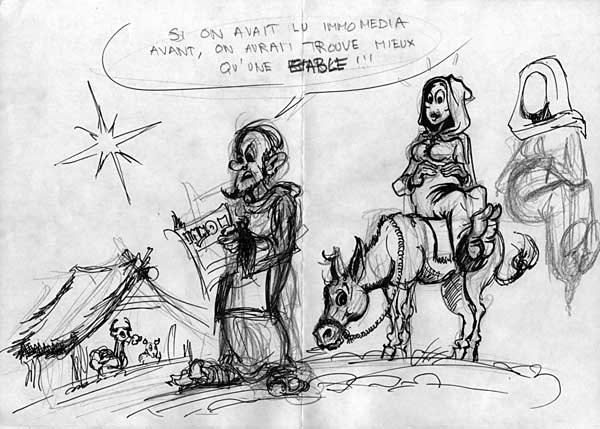 philippe, plual, dessin, dessins, trait, plume, encre, crayon, infographie, graphisme, noel